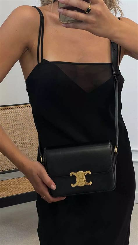 celine besace medium|celine triomphe shoulder bag review.